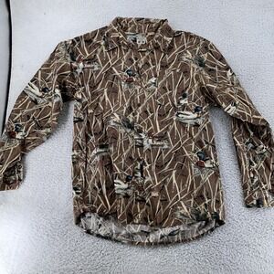 Columbia PHG Shirt Mens Large Performance Hunting Gear Duck Camo Long Sleeve